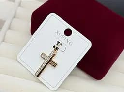 Жіночий хрестик із медичного золота Xuping прикраси біжутерія гіпоалергенний кулон підвіска на шию під золото