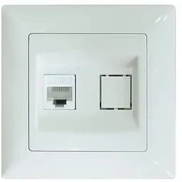 Розетка компьютерная Brille 5E VS 2811130 Gunsan Visage белая (137128)