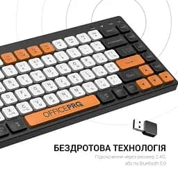 Клавіатура OfficePro SK955B Wireless/Bluetooth Black (SK955B) - мініатюра 9