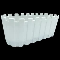 Горщик для квітів Poliwork балконний Akasya, 5.5 л, білий (A40-AB40BY)