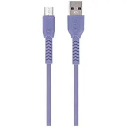 Кабель Maxlife MXUC-04 cable USB - MicroUSB 1.0m 3A Purple