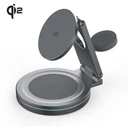 Бездротовий зарядний пристрій MAKE 3в1 Qi2 15W PS2