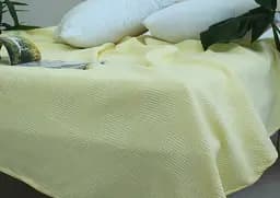 Простирадло-покривало Tag Tekstil піке 160х235 см. Клітина жовта - мініатюра 5