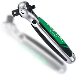 Тріскачка 1/2" з шарніром (360°) Toptul 72 зубця укорочена 1/4"х1/2" CJMM1616
