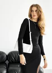 Жіноча сумка Sambag Leoma Strip біла 27 х 12 х 13 см (54000008) - мініатюра 2