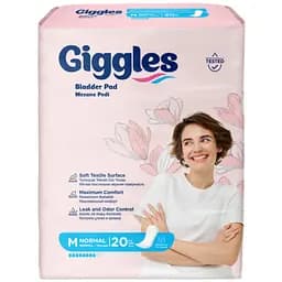 Урологічні прокладки жіночі Giggles Bladder Pad M Normal 8 крапель 20 шт.