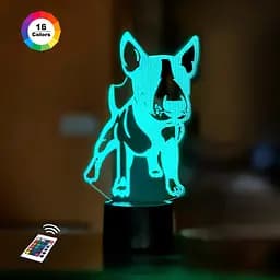 Нічник-світильник 3D Бультер'єр 2 3DTOYSLAMP 25х12 см osv0001346