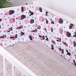 Захисний борт в ліжечко MirSon Kids Time 18-0004 Pink Cactus, білий - мініатюра 3