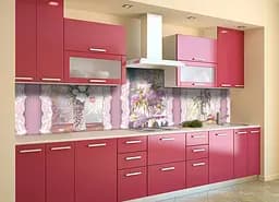 Кухонний фартух Троянди Шпалери вінілова наклейка ПВХ букети Квіти Рожевий 60х250 см Happy Pocket Z180884 - мініатюра 4