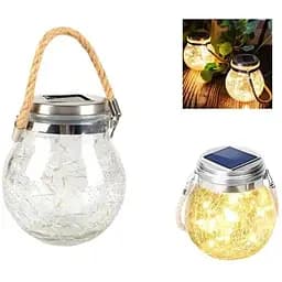 Світильник садовий OldBro вуличний на сонячній батареї з автоматичним вмиканням 20 LED warm white