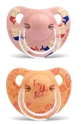 Пустушка силіконова Suavinex Морські історії Рожева русалка, 6-18 міс., 2 шт., рожевий (303875)