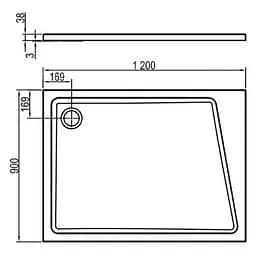 Душовий піддон Ravak Gigant Pro 120x90 R 10° XA05G70101P - мініатюра 5