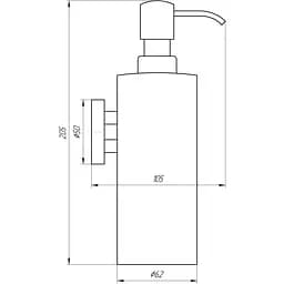 Дозатор для рідкого мила Globus Lux BS8432 чорний матовий SUS304, Чорний матовий - мініатюра 4