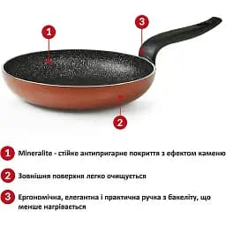 Сковорода Вок Flonal Pepita Granit 28 см (PGFWO2850) - мініатюра 6