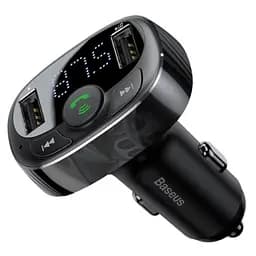 FM-Модулятор Baseus T typed Bluetooth MP3 + car holder (Standard edition) Black CCTM-01