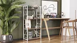 Етажерка 4/60 Ferrum-decor Серії Коннект 120x60x28 білий ДСП Дуб Сонома Трюфель 16мм (FRD-104246) - мініатюра 7
