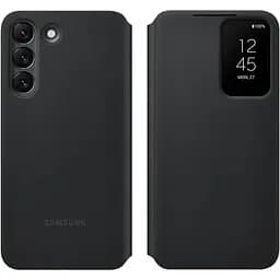 Оригінальний чохол-книжка Samsung для Galaxy S22 Plus S-View Clear View Cover (6.6") Чорний (EF-ZS906CBEGRU) - мініатюра 4