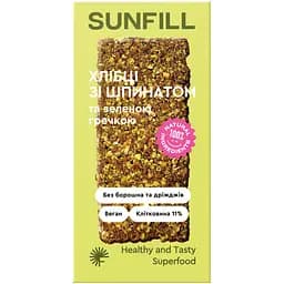 Хлебцы Sunfill со шпинатом и зеленой гречкой 91 г 
