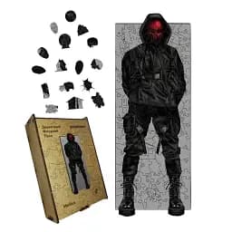 Дерев'яний фігурний пазл Майкл Кріст Диявольська Ніч, А5, Дерев'яна коробка 35 елементів