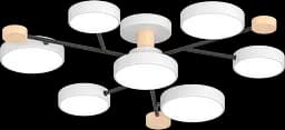Потолочный светильник XI3318-7 Білий+Чорний+Дерево
