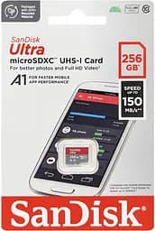 Картка пам'яті SanDisk MicroSD 256Gb A1 SDSQUAC-256G-CN6MN - мініатюра 4