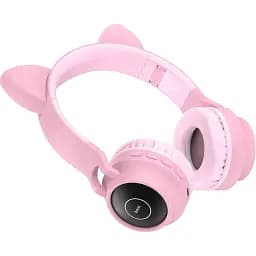 Гарнітура Hoco Bluetooth Stereo W27 Cat Ear pink - мініатюра 2