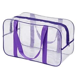 Прозора сумка в пологовий будинок розмір М 40 х 25 х 20 см (рожева)