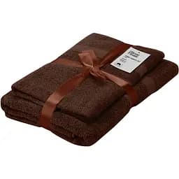 Набір рушників махрових Ardesto Splendid 50х90 см 70х140 см 2 шт. 100% бавовна коричневий (ART2359BR) 