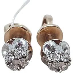 Золоті сережки-пуссети Харківська ювелірна фабрика з діамантами. 880110-СП