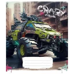 Тетрадь общая Школярик Monster trucks 048-3283L-1 в линию 48 листов