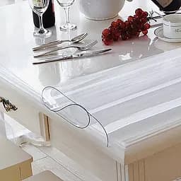 Мягкое стекло силиконовая скатерть на стол Soft Glass Защита для мебели (2.7х1.4 м) толщина - 1.5мм Прозрачное