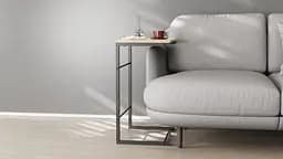 Столик Террі 650x440x330 Чорний метал ДСП Дуб Сан-Марино 16мм FRD-104649