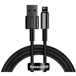 Кабель Baseus Tungsten Gold Fast Charging Data Cable USB to Lightning 2.4A 1 м Чорний