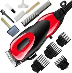 Профессиональная машинка для стрижки животных Daling DL-D12 12Вт комплект с насадками 4 шт ножницами и щеткой Тихая работа