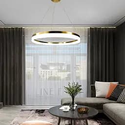 Современная LED-люстра в латунном каркасе 60 см Арт. M 2702-600 AB Line F