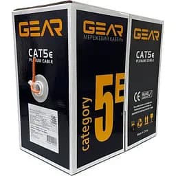 Кабель мережевий GEAR UTP 305м, cat.5e, CCA, 4 x 2 x 0,51, LSZH, indoor (GEC-UTPLCCA051305) - мініатюра 2