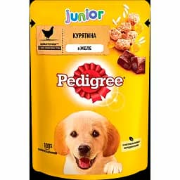Корм для щенков Pedigree Junior с курицей и рисом в желе 100 г