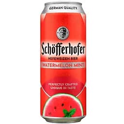 Суміш пива із соком Schofferhofer Watermelon Mint Hefeweizen світле нефільтроване 2.5 % 0.5 л