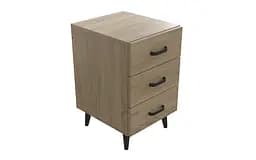 Тумба Віва 3 на конусних ніжках Ferrum-decor 56,5x35x40 Чорний метал ДСП Дуб Сонома 16 мм (FRD-106820) - мініатюра 3