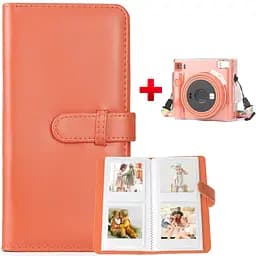 Фотоальбом для Fujifilm Instax Square на 80 фото, помаранчевий + Чохол Fujifilm Instax Square SQ1 Прозорий В Подарунок