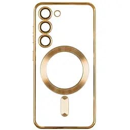Чехол EndorPhone Metallic Full Camera Magsafe Samsung Galaxy S22 Ultra Gold