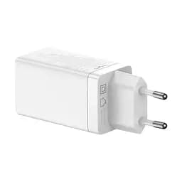 Зарядний пристрій Baseus 65 W GaN3 Pro + кабель 100 W USB Type C white CCGP050102 - мініатюра 3