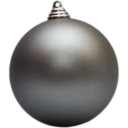 Ялинкова куля Devilon D12 см сірий матовий пластик (250799)