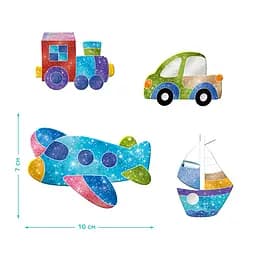 Магнітний набір для творчості з фольгою Транспорт DoDo 200308, 4 магніти - мініатюра 3