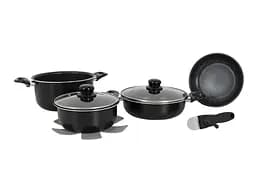 Набір посуду Gimex Cookware Set induction 7 предметів Black (6977222)