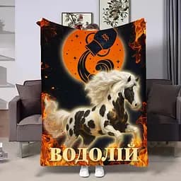 Плед 3D авторський зі знаком зодіаку Гороскоп 2026-Водолій 32264 135х160 см