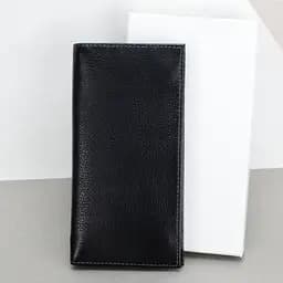 Портмоне мужское кожаное на магните RG 6022-A вертикальное черное