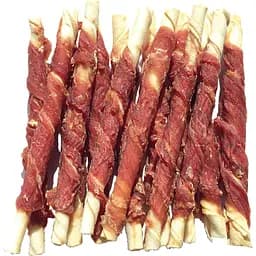 Лакомства для собак Lucky Star Утиное вяленое мясо на кальцинированной палочке 500 г