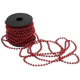 Намисто на ялинку Linhai 4 мм х 11 м новорічна прикраса червоне (890179)