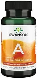 Вітаміни та мінерали Swanson Vitamin A 10000 IU, 250 капсул